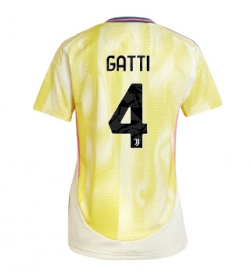 Juventus Federico Gatti #4 Segunda Equipación Mujer 2024-25 Manga Corta